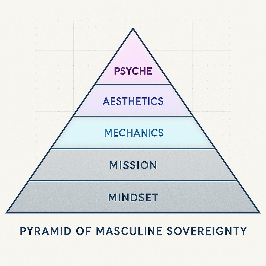ARDA Pyramid of Masculine Sovereignty - Mechanics, Aesthetics, Psyche focus for MGTOW