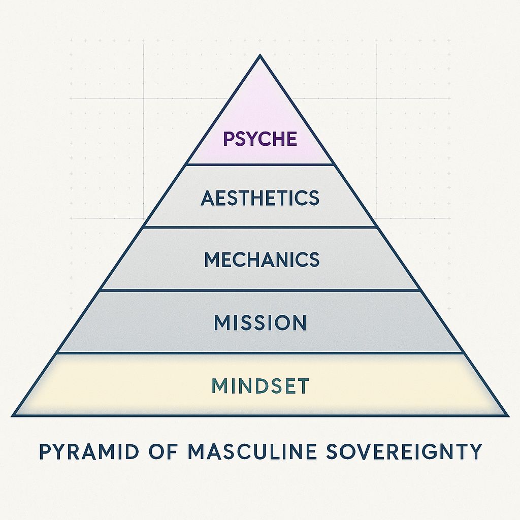 ARDA Pyramid of Masculine Sovereignty - Mindset, Psyche for Amused Mastery